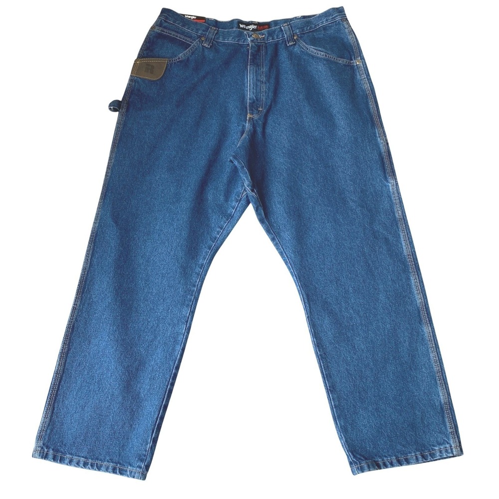 Wrangler Riggs Workwear Carpenter Jeans Men 40x30 Blue Outdoor NWT IRREGULAR